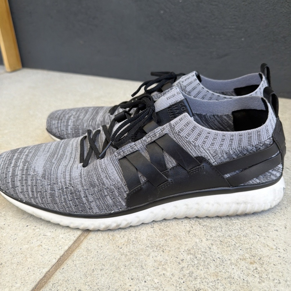 Cole Haan Grand Motion All Day Grey Black Trainer Knit Sneaker Shoes Men 13M